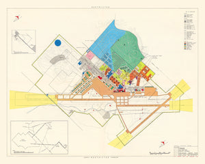 Vintage Map of Travis Air Force Base, 1951