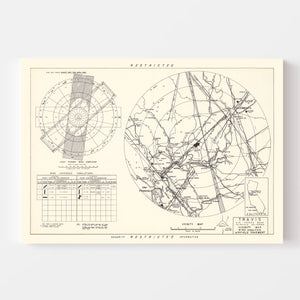 Vintage Map of the Travis Air Force Base Vicinity, 1951