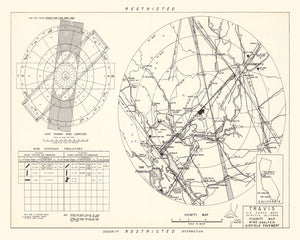 Vintage Map of the Travis Air Force Base Vicinity, 1951
