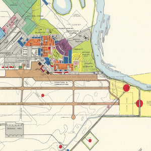 Vintage Map of Turner Air Force Base, 1951
