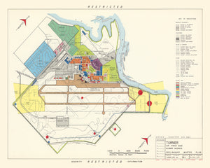 Vintage Map of Turner Air Force Base, 1951