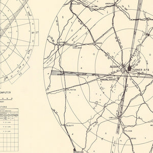 Vintage Map of the Turner Air Force Base Vicinity, 1951