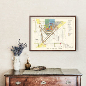 Vintage Map of Walker Air Force Base, 1951