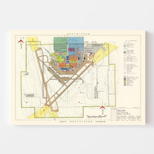 Vintage Map of Walker Air Force Base, 1951