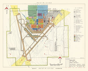 Vintage Map of Walker Air Force Base, 1951