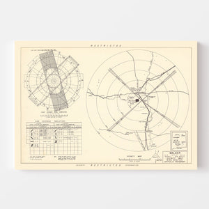 Vintage Map of the Walker Air Force Base Vicinity, 1951