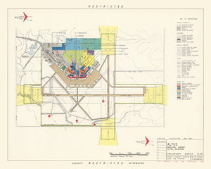 Vintage Map of Altus Municipal Airport, 1952
