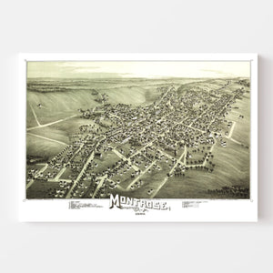 Vintage Map of Montrose, Pennsylvania 1890