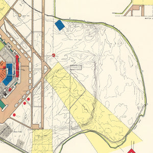 Vintage Map of Blytheville Municipal Airport, 1952