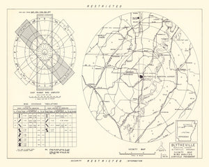 Vintage Map of the Blytheville Municipal Airport Vicinity, 1952