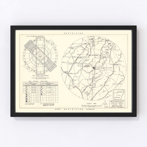 Vintage Map of the Blytheville Municipal Airport Vicinity, 1952