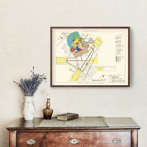 Vintage Map of Charleston Municipal Airport, 1952