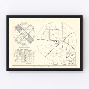 Vintage Map of the Clovis Air Force Base Vicinity, 1952