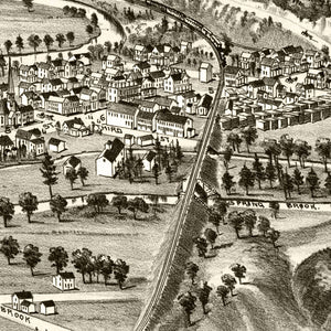 Vintage Map of Moosic, Pennsylvania 1892