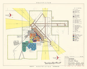 Vintage Map of George Air Force Base, 1952