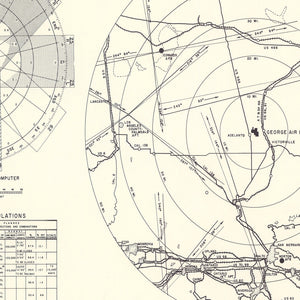 Vintage Map of the George Air Force Base Vicinity, 1952