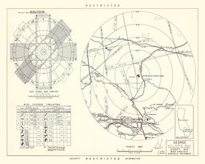 Vintage Map of the George Air Force Base Vicinity, 1952