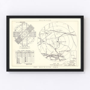 Vintage Map of the George Air Force Base Vicinity, 1952