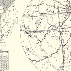 Vintage Map of the Godman Air Force Base Vicinity, 1951