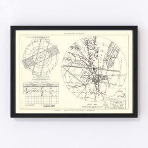 Vintage Map of the Langley Air Force Base Vicinity, 1951