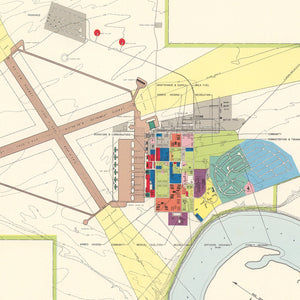 Vintage Map of Larson Air Force Base, 1951