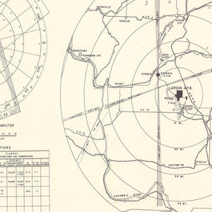 Vintage Map of the Larson Air Force Base Vicinity, 1951