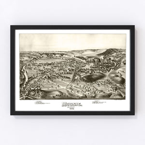 Vintage Map of Moosic, Pennsylvania 1892