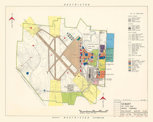 Vintage Map of Sewart Air Force Base, 1952