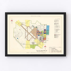 Vintage Map of Sewart Air Force Base, 1952