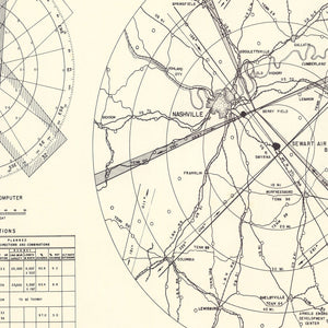 Vintage Map of the Sewart Air Force Base Vicinity, 1952