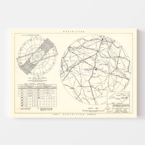 Vintage Map of the Seymour - Johnson Air Base Vicinity, 1953
