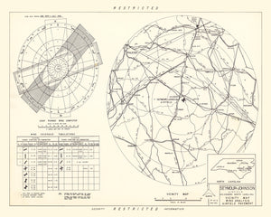 Vintage Map of the Seymour - Johnson Air Base Vicinity, 1953