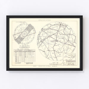 Vintage Map of the Seymour - Johnson Air Base Vicinity, 1953