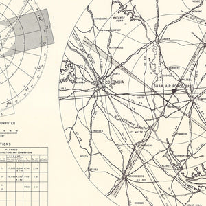 Vintage Map of the Shaw Air Force Base Vicinity, 1953