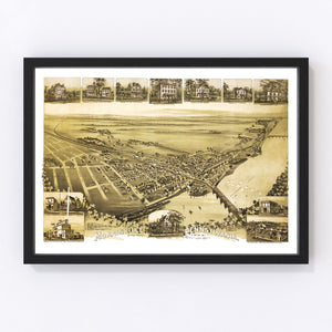 Vintage Map of Morrisville, Pennsylvania 1893