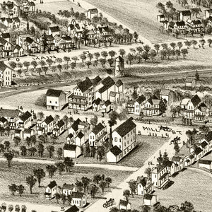 Vintage Map of Moscow, Pennsylvania 1891