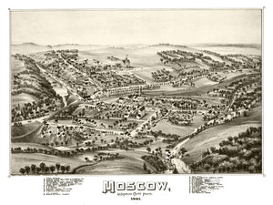 Vintage Map of Moscow, Pennsylvania 1891