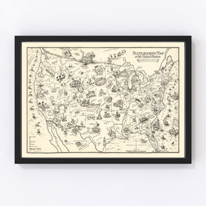 Vintage Map of United States 1926