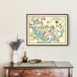 Vintage Map of Washington DC 1935