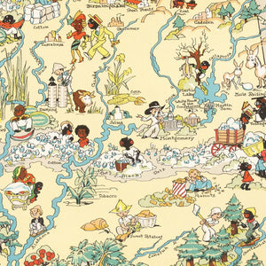 Vintage Map of Alabama 1935