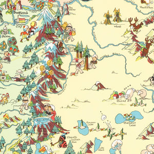 Vintage Map of Oregon 1935