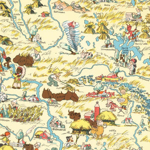 Vintage Map of North Dakota 1935