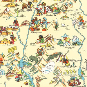 Vintage Map of New Mexico 1935