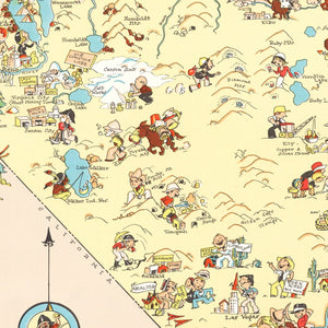 Vintage Map of Nevada 1935