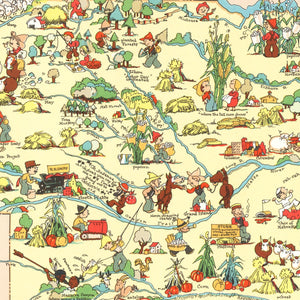 Vintage Map of Nebraska 1935
