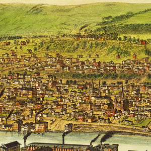 Vintage Map of New Brighton, Pennsylvania 1883