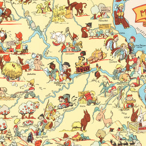 Vintage Map of Missouri 1935