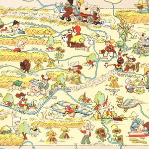 Vintage Map of Kansas 1935