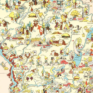 Vintage Map of Wisconsin 1935