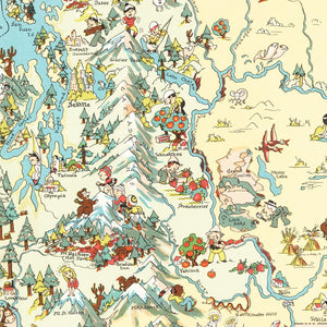 Vintage Map of Washington 1935